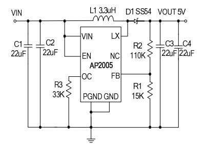 AP2005 应用电路